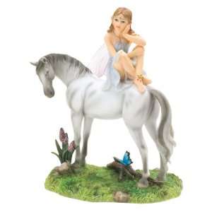  Daydreaming Faerie & Horse Statue by Faerie Glen