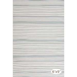 Dash And Albert Rugby Stripe Light Blue 2 x 3 Area Rug  