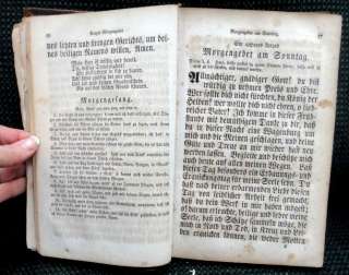 1857 antique GERMAN BOOK PRAYER/SONG rohler PHILA PA  