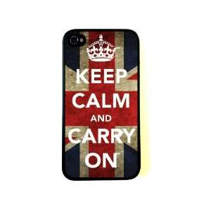  Vintage Keep Calm Carry On UK iPhone 4 Case   Fits iPhone 