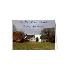  Dearest Friends Anniversary American Farm House Card 