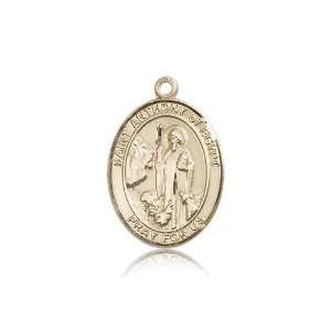  14kt Gold St. Saint Anthony of Egypt Medal 1 x 3/4 Inches 
