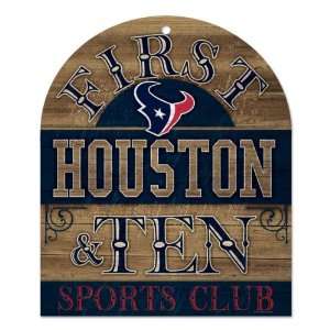  Houston Texans First & Ten Wood Sign