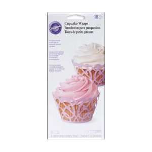  Wilton Cupcake Wrap 18/Pkg Lavender Swirls; 3 Items/Order 