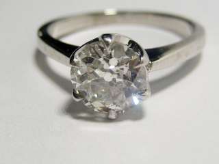 51CT ROUND VINTAGE ESTATE DIAMOND SOLITAIRE ENGAGEMENT WEDDING RING 