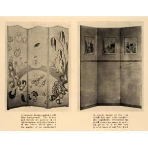  1930 Print Decorative Home Screens Flowers New York 