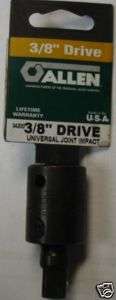 Allen 3/8 Drive Universal Joint Impact Socket 34205 USA  