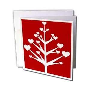  Anne Marie Baugh Hearts   White Heart Tree On A Red 