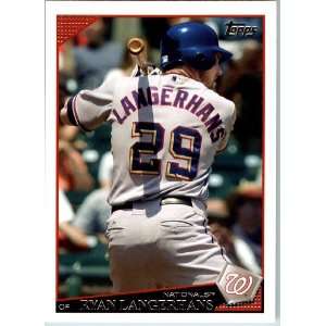  2009 Topps Baseball # 13 Ryan Langerhans Washington 