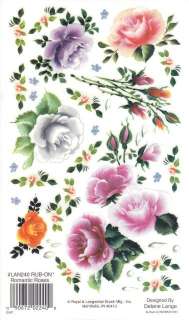 Vintage Rub Ons~ROSES~Flowers CardMaking VARIETIES  