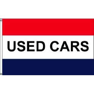  3 x 5 Feet USED CARS Red White Blue Nylon   outdoor 