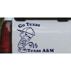  Go Texas Pee On Texas AandM Car Window Wall Laptop Decal 