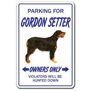   SETTER ~Novelty Sign~ dog pet parking signs gun Patio, Lawn & Garden