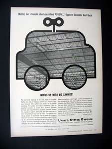 US Gypsum Pyrofill Roof Deck Mattel Plant City of Industry CA 1965 