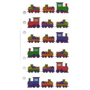  Train with Gifts Scrapbook Stickers 