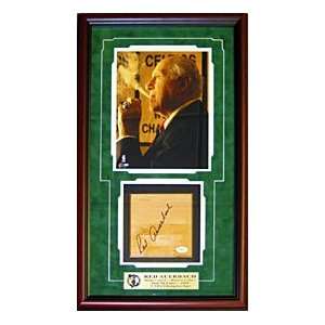 Red Auerbach Autographed / Signed Framed Floor Piece (JSA 