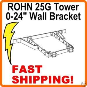 ROHN 25G Adjustable House Wall Bracket HB25BG 0 24 610074820338 