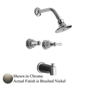 Barclay Denisse Brushed Nickel 2 Handle Tub & Shower Faucet with 