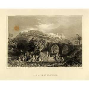  1849 Copper Engraving Hill Samaria Bartlett Landscape 