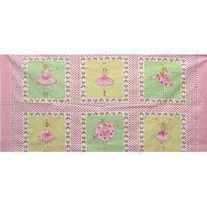  45 Wide At The Barre Dance Recital Panel Pink Fabric By 