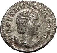 Herennia Etruscilla 250AD Authentic Ancient Rare Silver Roman Coin 