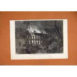    1863 Fire Royal Military College Sandhurst Fine Art