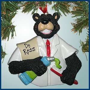 Personalized Christmas Ornaments   Black Bear Dentist   Personalized 