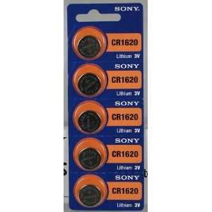  Sony Lithium 3V Batteries Size CR1620 (Pack of 5 