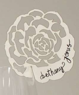 30 WEDDING TABLE GLASSES DECORATION DIE CUT PLACE CARDS 068180030163 