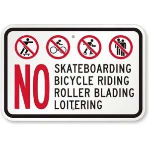  No Skateboarding Bicycles, Roller Skates, RollerBlading 