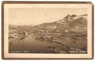 Real Photo Postcard Desolation Valley California 1907  