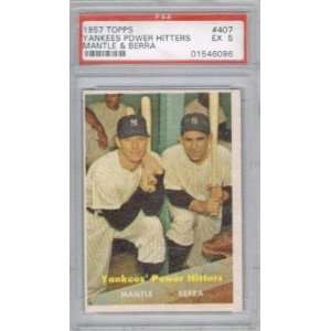  1957 Topps MICKEY MANTLE YOGI BERRA Yankees Power Hitters 