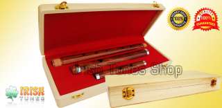 Rosewood Irish D Flute 3 Pieces Fully Playable In Case  
