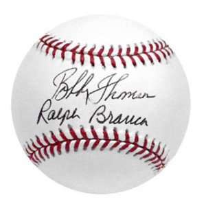  Ralph Branca and Bobby Thomson Dual Autographed Baseball 