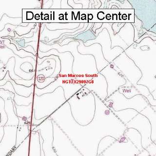 USGS Topographic Quadrangle Map   San Marcos South, Texas (Folded 