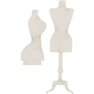 Die Cut Grey Chipboard Embellishments Mannequin 