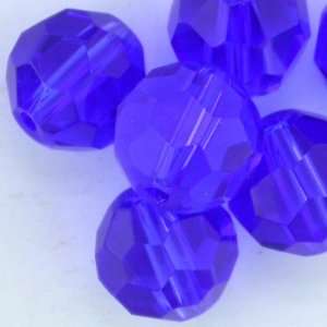  20 Cobalt Rockn Crystal 6mm 32 Faced Round Beads Office 