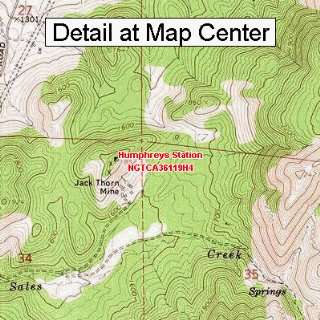 USGS Topographic Quadrangle Map   Humphreys Station, California 