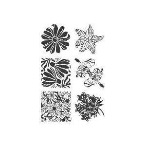  Garden Flowers Rubbing Plates   NEW  Set of 6 Different 