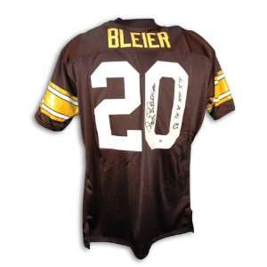  Rocky Bleier Autographed Pittsburgh Steelers Black 
