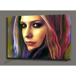  Avril LAVIGNE ORIGINAL DIGITAL OIL PAINTING ON CANVAS W GALLERY 