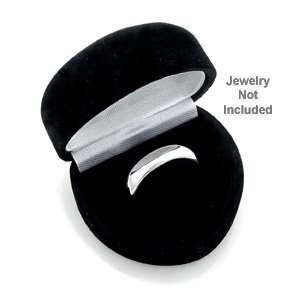  Black Heart Shaped Velvet Ring Jewelry Gift Box Jewelry