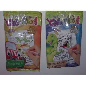  Color Wow Dinosaur Land & Things That Go (sold as a Set 