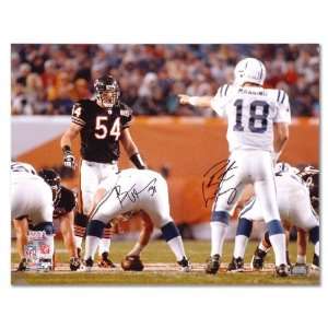 Brian Urlacher and Peyton Manning   Super Bowl XLI   Autographed 16x20 