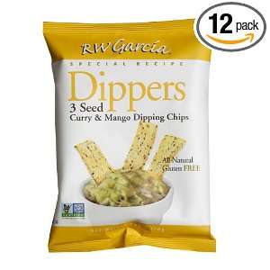 RW Garcia Dippers Tortilla Strips, Curry and Mango, 6 Ounce Packages 