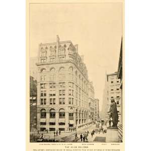  1897 Wilks Building Wall Street Broad New York Print 
