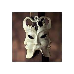  NOVICA Wood mask, In Three Directions
