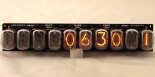 10 DIGITS IN 12 NIXIE TUBE CLOCK WEB COUNTER, 2 ALARMS  