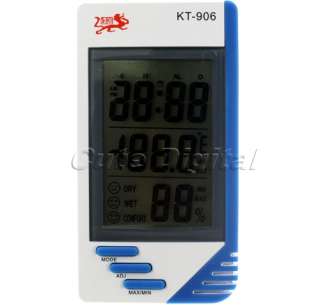 LCD Digital Thermo Humidity Meter Alarm Clock Temp  