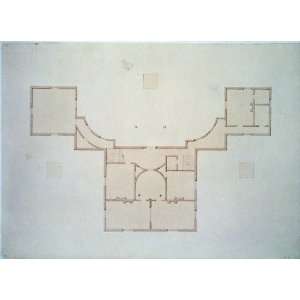   ,curved hyphens,Floor plan,1787 1832,Charles Bulfinch